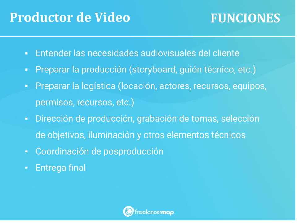 Tareas y responsabilidades de un productor de video