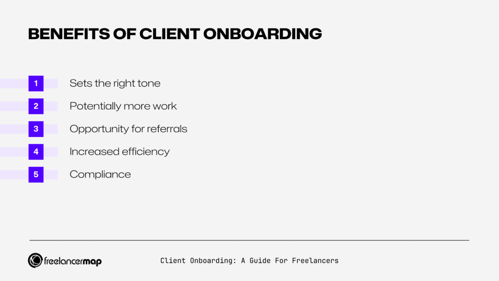 Beneits of client onboarding
