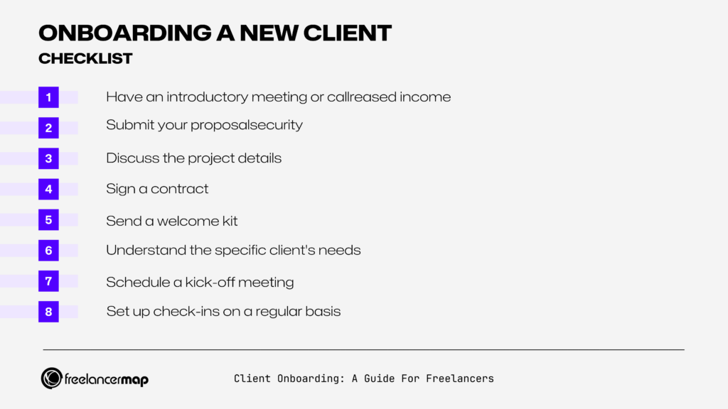 Onboarding a new client