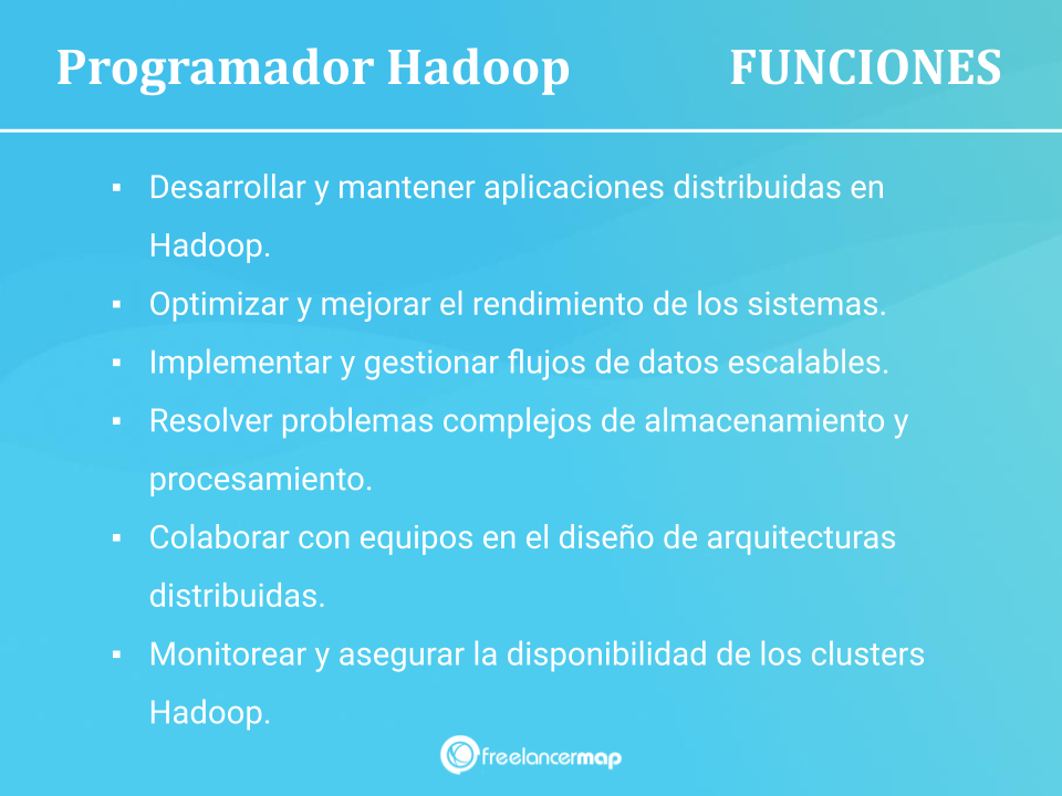 funciones tareas y responsabilidades de programador hadoop