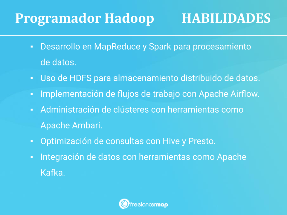 habilidades de un programador hadoop