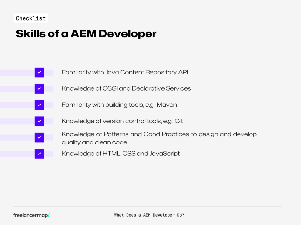 skills AEM Developer