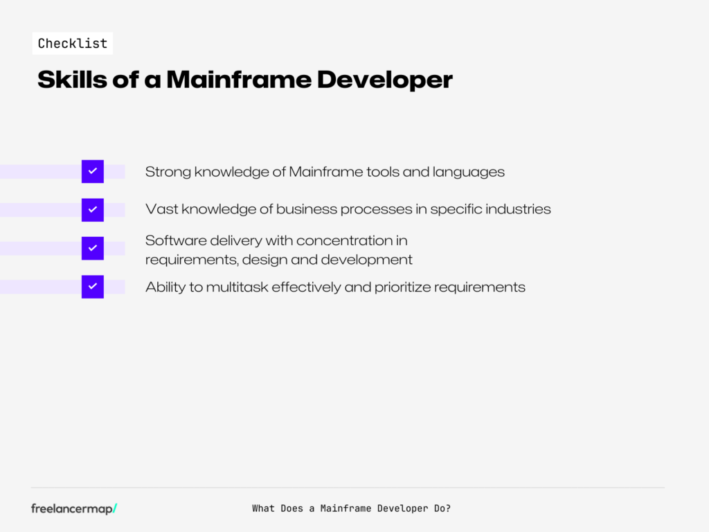 skills Mainframe Developer