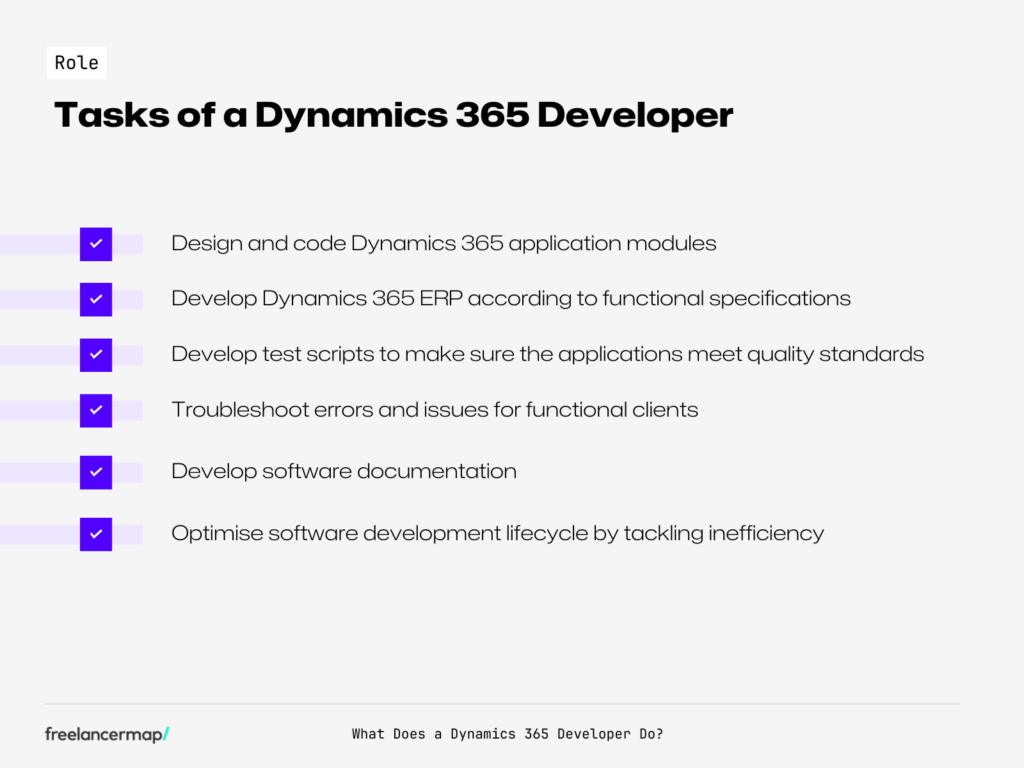 tasks Dynamics 365 Developer