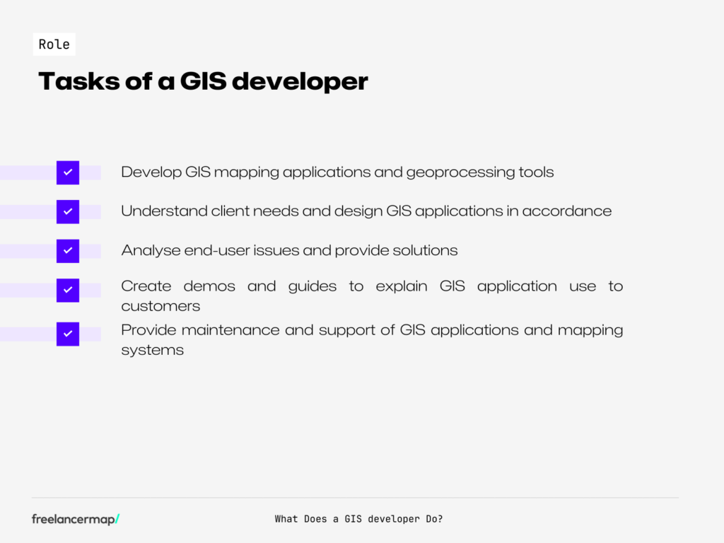 tasks GIS developer