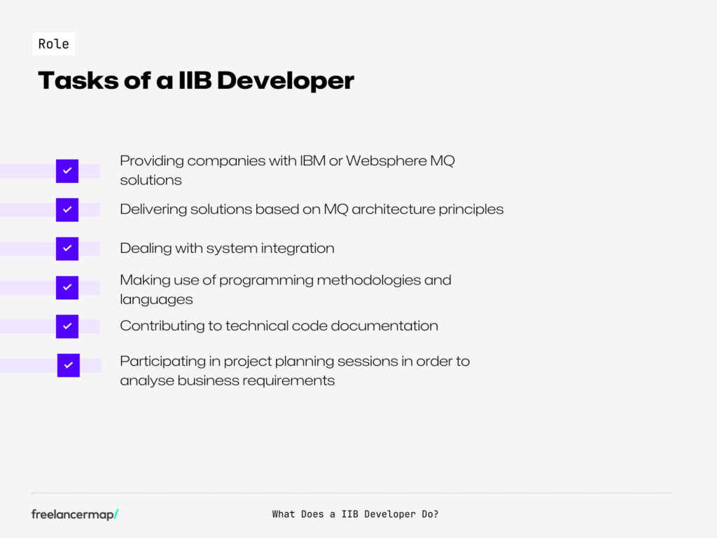 tasks IIB Developer