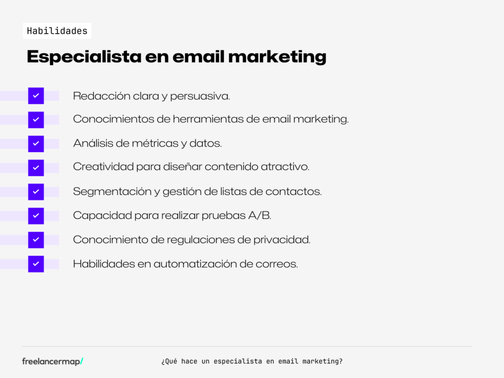 8 habilidades clave del especialista en email marketing