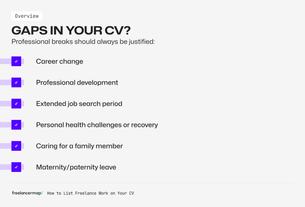 Most common types of gaps in a resume