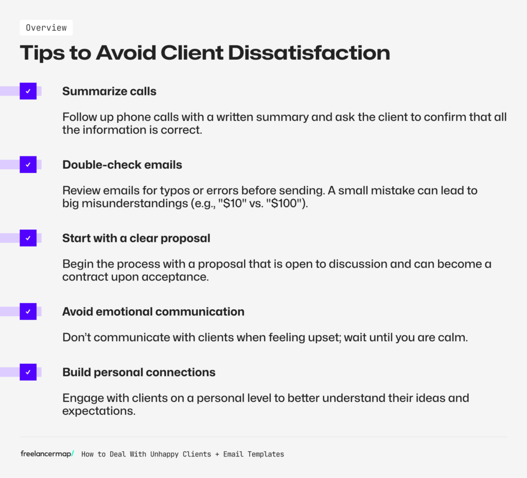 Tips to avoid misscommunication and unhappy clients
