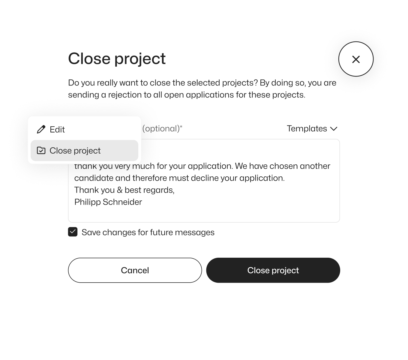 Closing a project illustration
