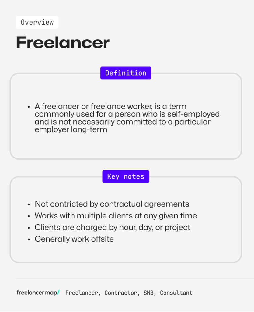 Definition of freelancer and key traits